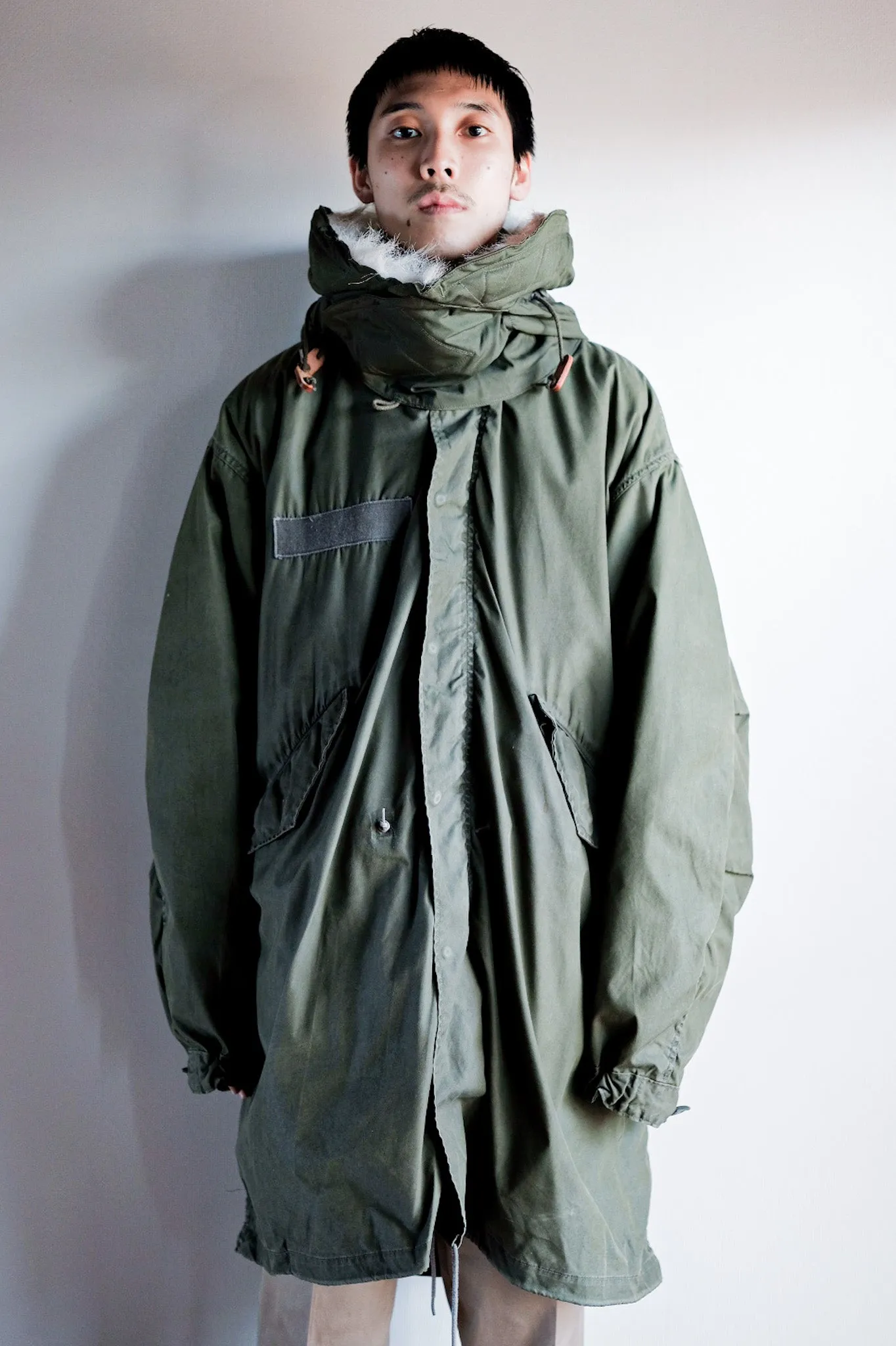 【~80's】U.S.ARMY M-65 Fishtail Parka Size.MEDIUM "Full Set"