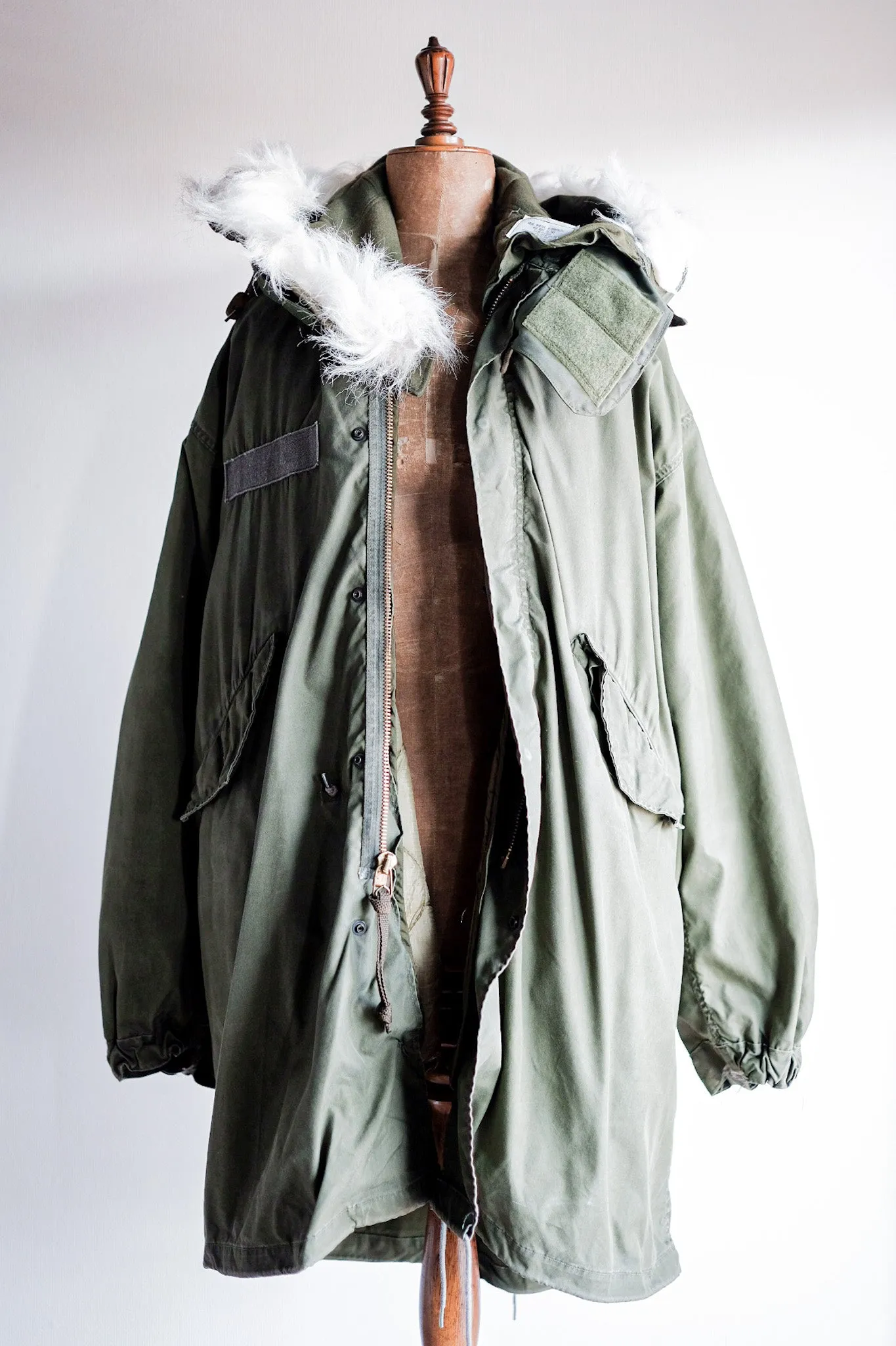 【~80's】U.S.ARMY M-65 Fishtail Parka Size.MEDIUM "Full Set"