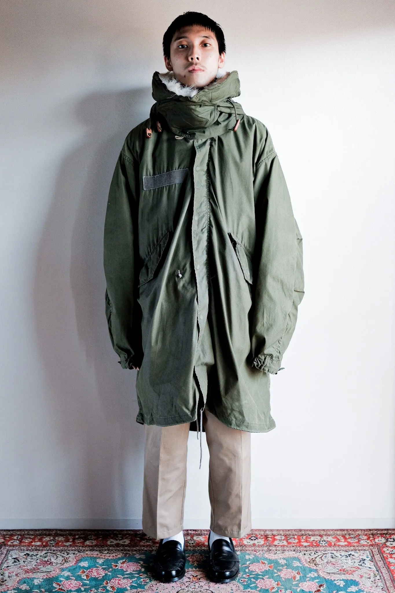 【~80's】U.S.ARMY M-65 Fishtail Parka Size.MEDIUM "Full Set"