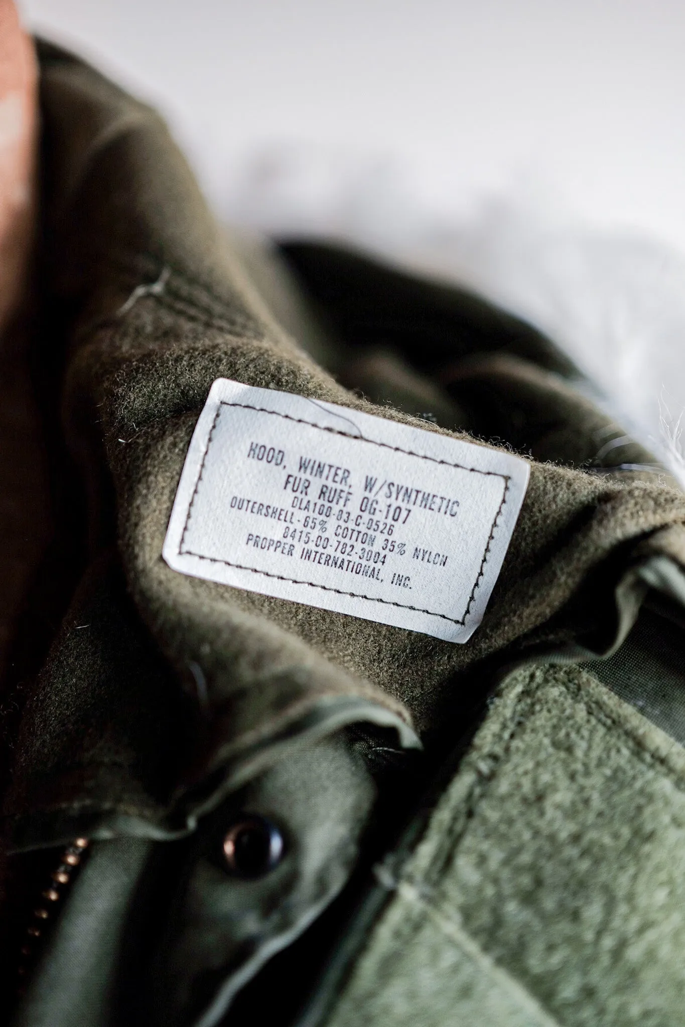 【~80's】U.S.ARMY M-65 Fishtail Parka Size.MEDIUM "Full Set"