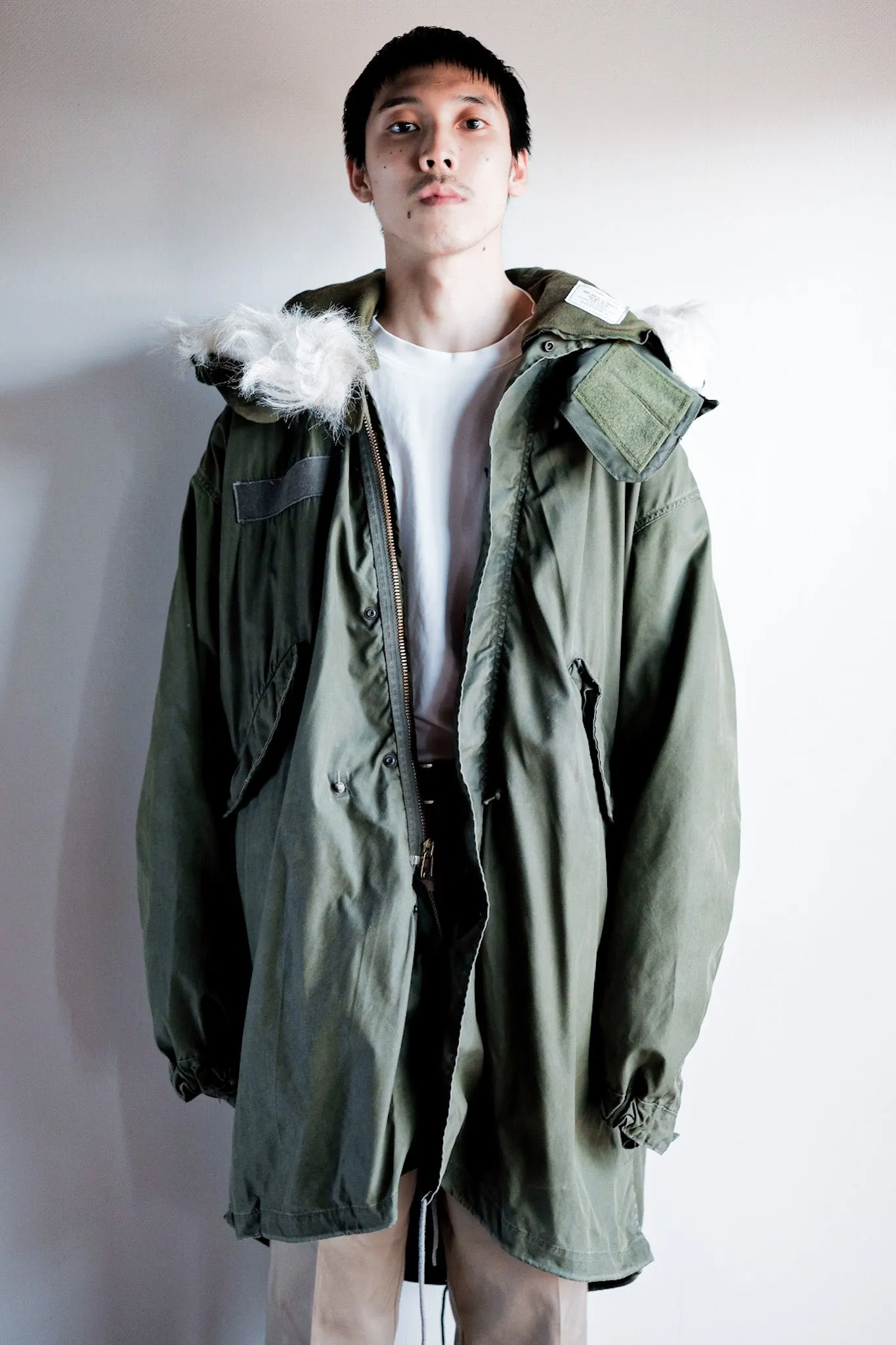 【~80's】U.S.ARMY M-65 Fishtail Parka Size.MEDIUM "Full Set"
