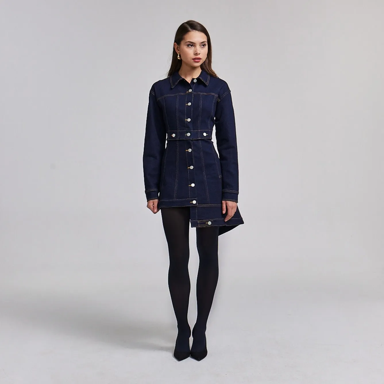 Asymmetrical Denim Jacket