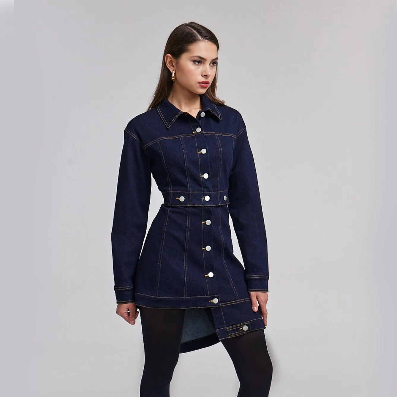 Asymmetrical Denim Jacket