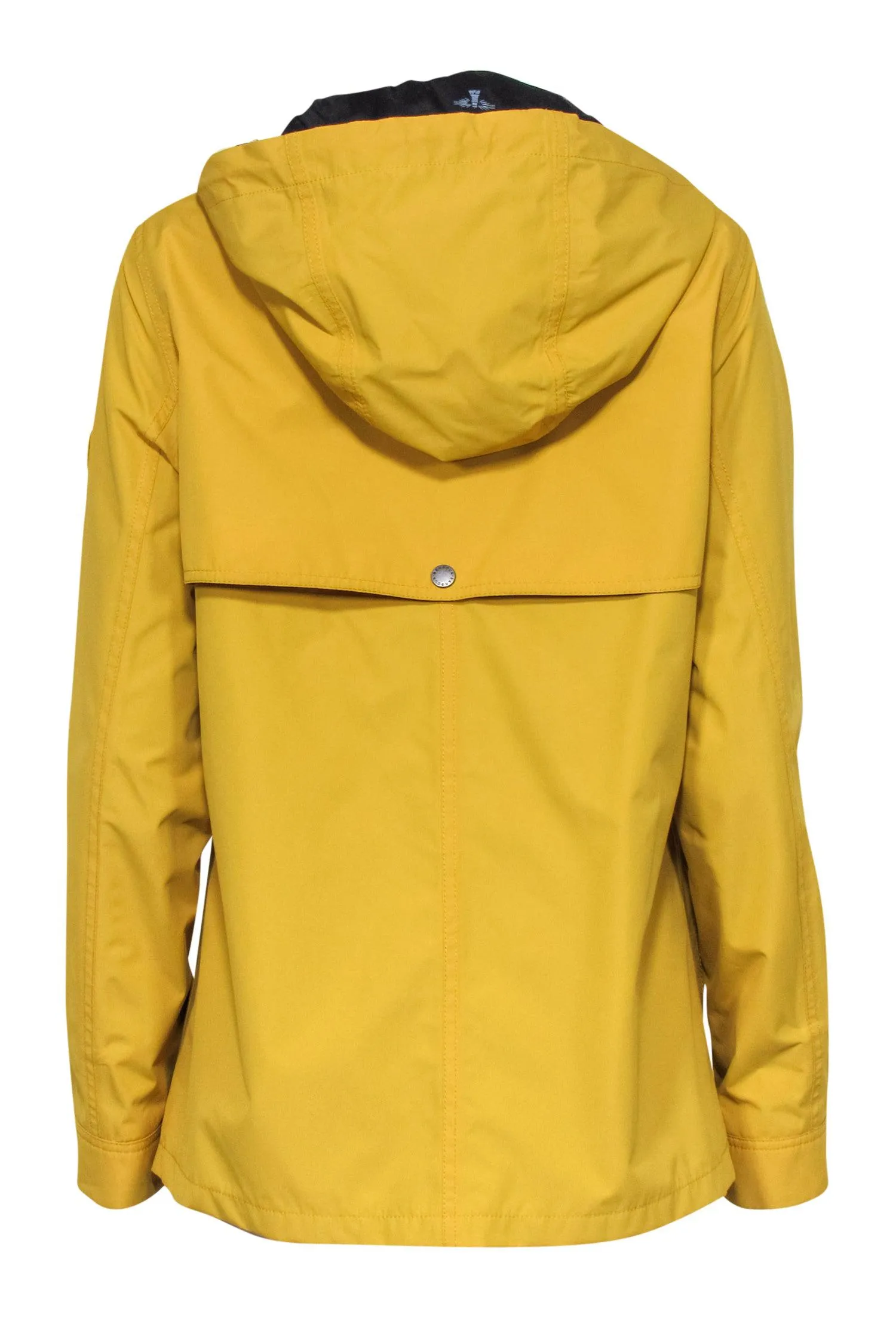 Barbour - Yellow Waterproof Zip-Up Hooded Rain Jacket Sz 10