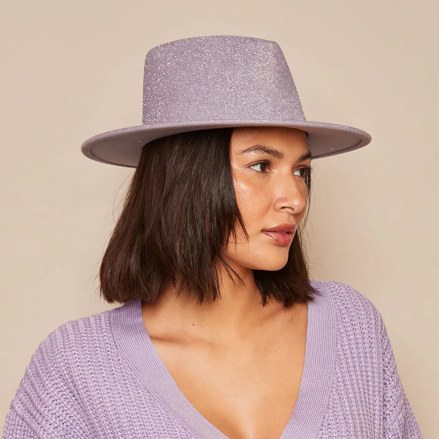 Blaine Glitter Wool Felt Fedora