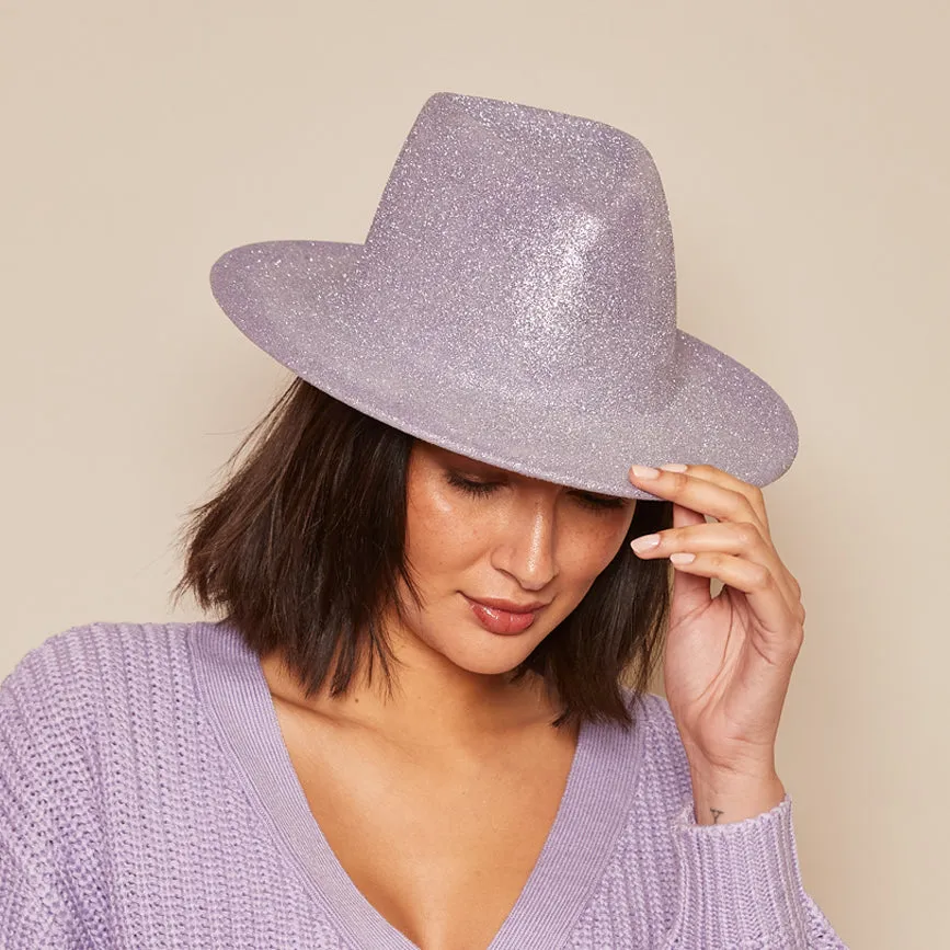 Blaine Glitter Wool Felt Fedora