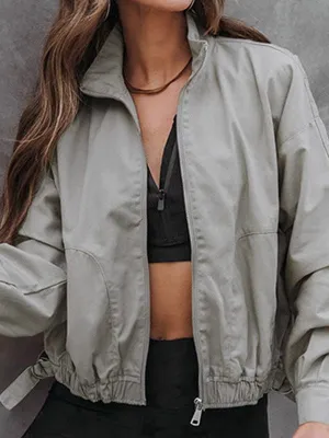 Casual Street Style Women'S Flight Suit Jacket