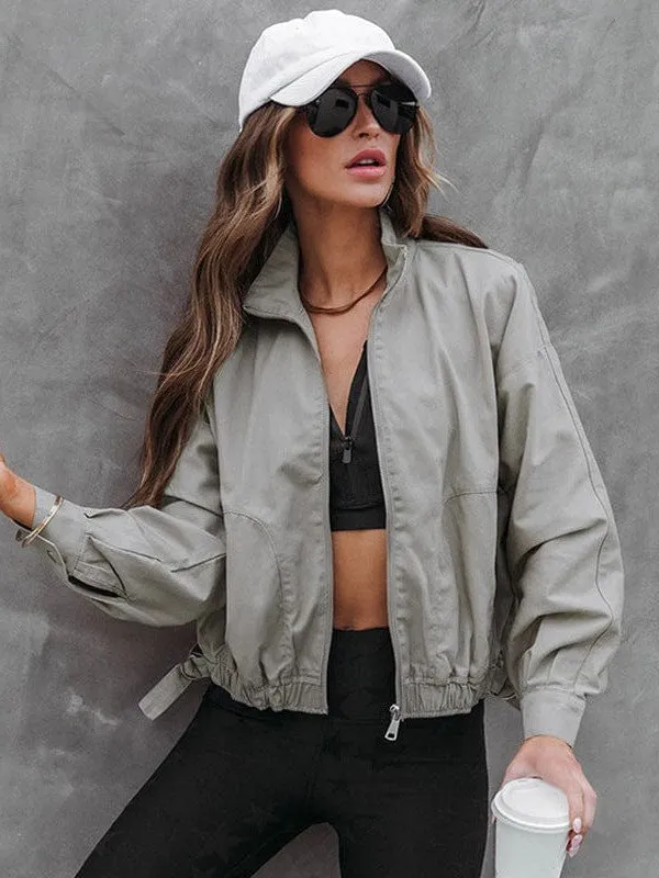 Casual Street Style Women'S Flight Suit Jacket