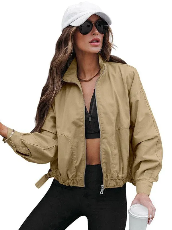 Casual Street Style Women'S Flight Suit Jacket