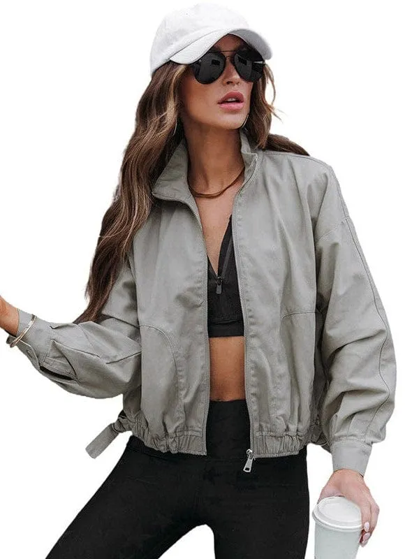 Casual Street Style Women'S Flight Suit Jacket