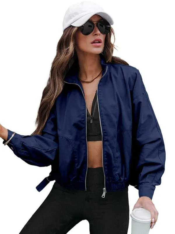 Casual Street Style Women'S Flight Suit Jacket
