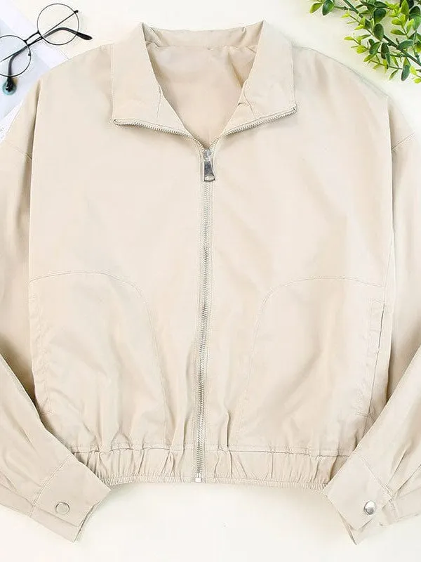 Casual Street Style Women'S Flight Suit Jacket