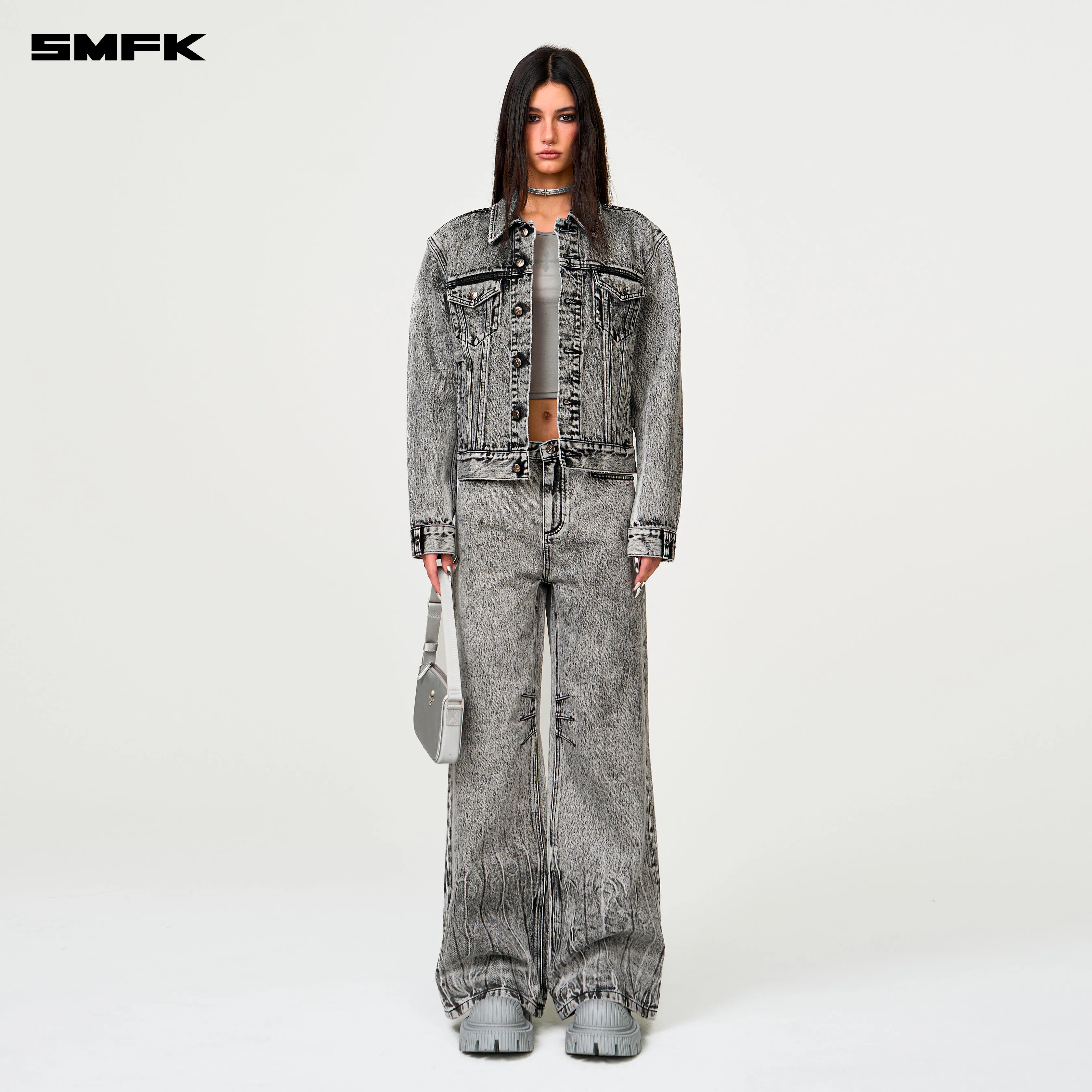 Compass Permanent Denim Jacket Dust Gray