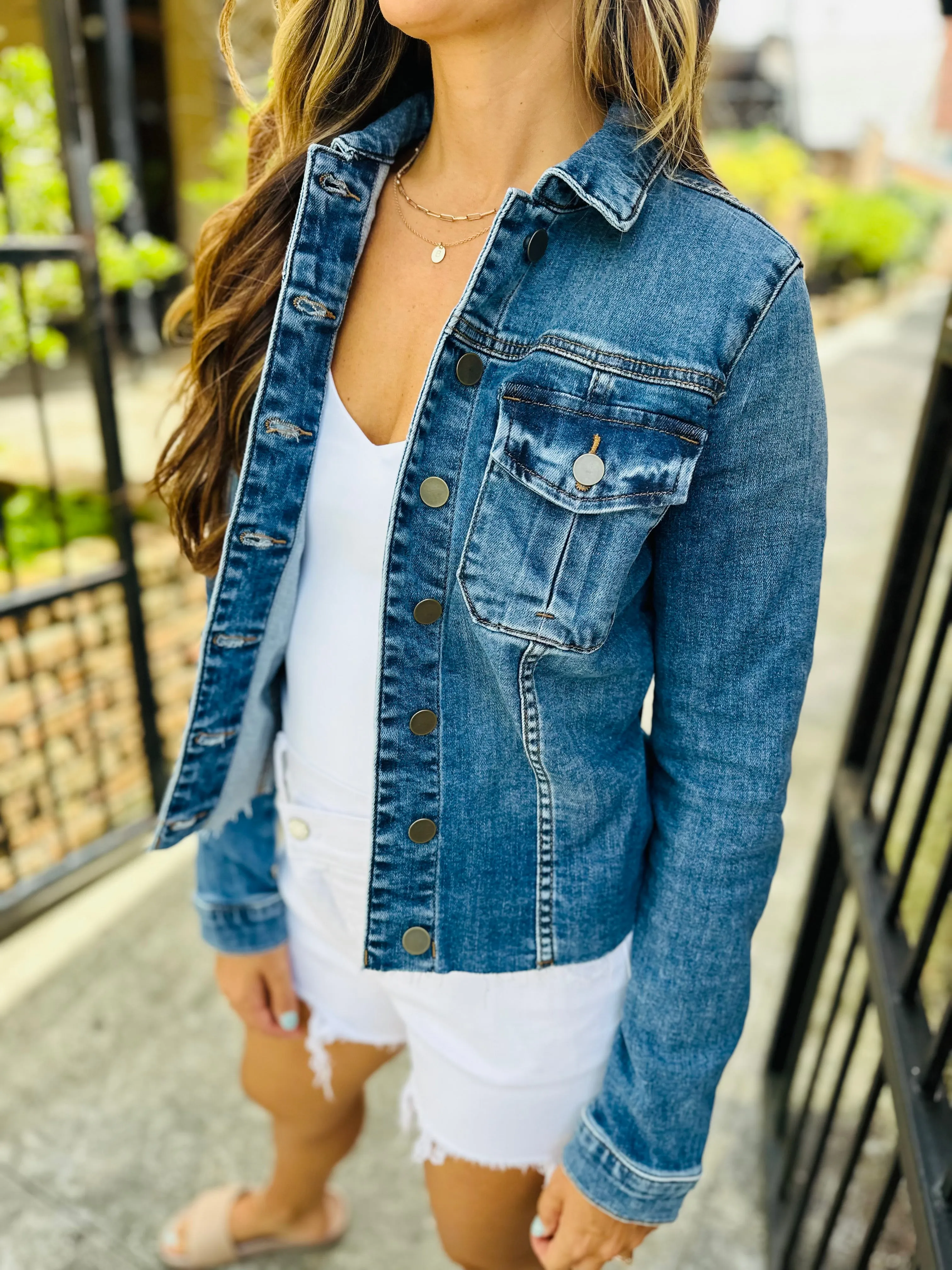 Dearly Denim Jacket- Med Wash