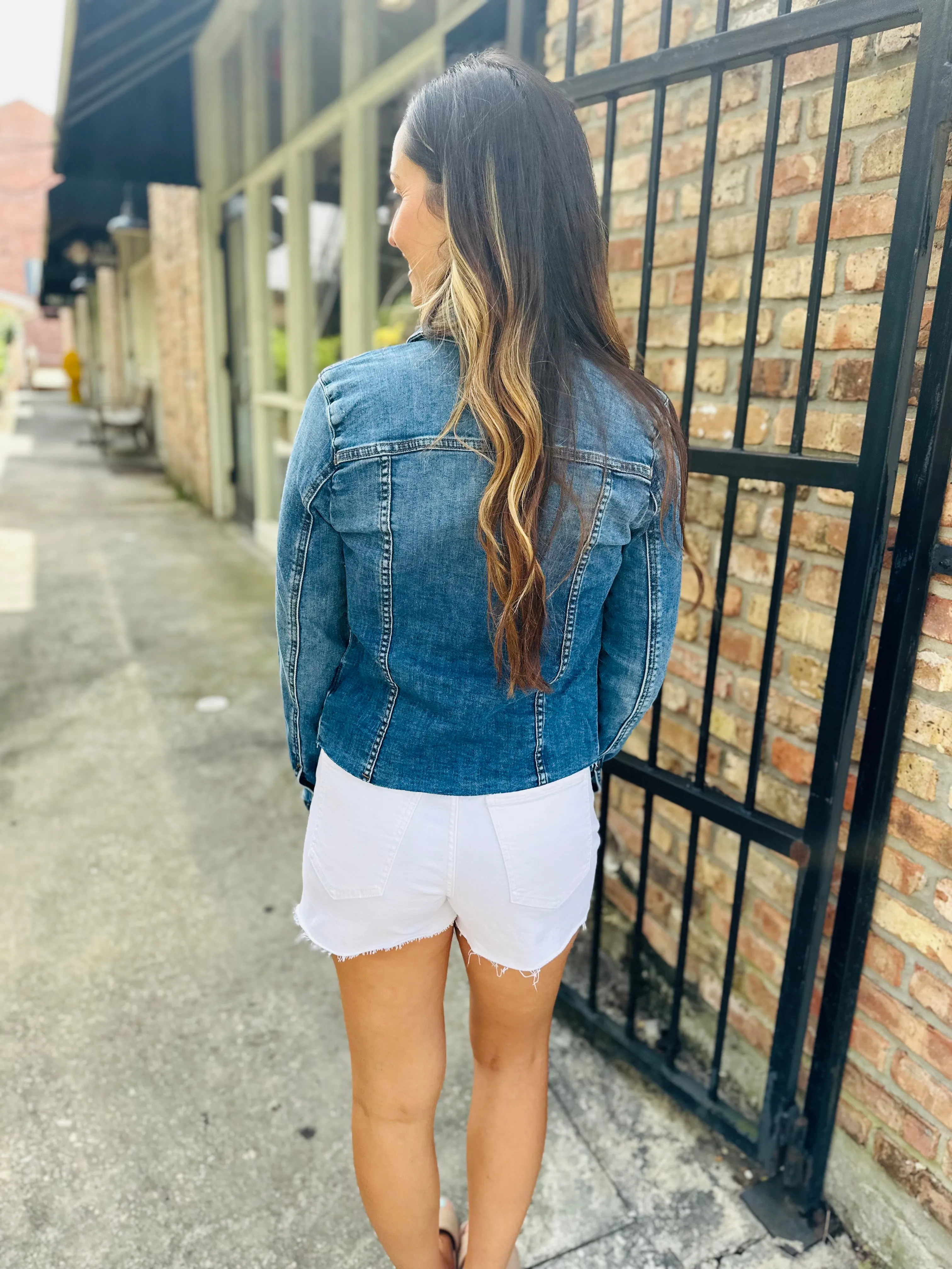 Dearly Denim Jacket- Med Wash