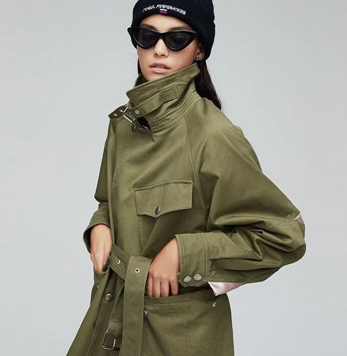 Double Breasted Short Trench Coat