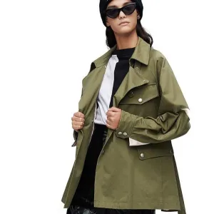 Double Breasted Short Trench Coat