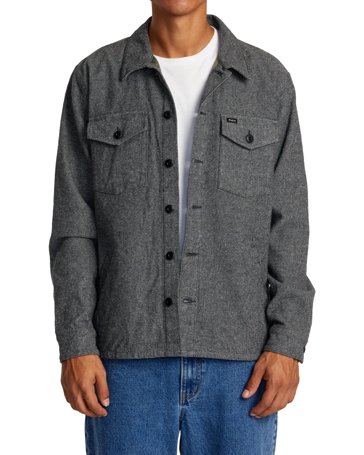 Flight Risk Shirt Jacket in Smoke Heather