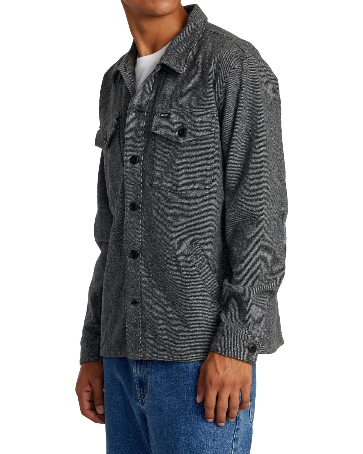 Flight Risk Shirt Jacket in Smoke Heather