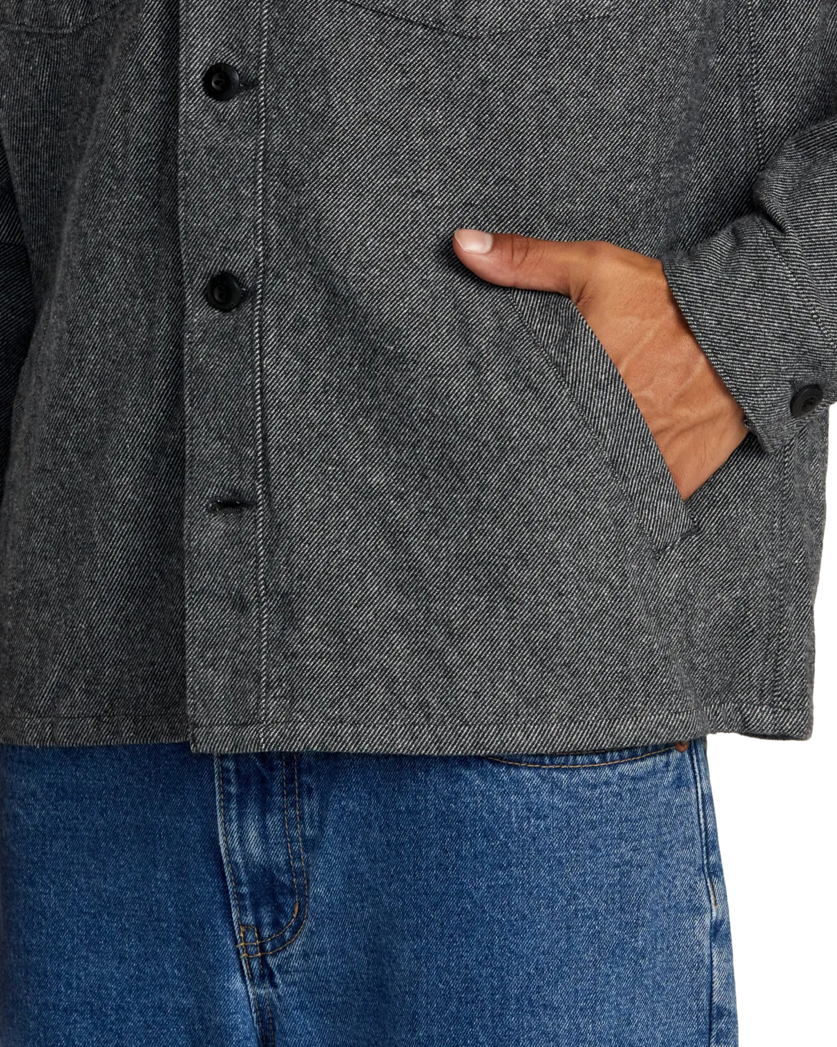 Flight Risk Shirt Jacket in Smoke Heather