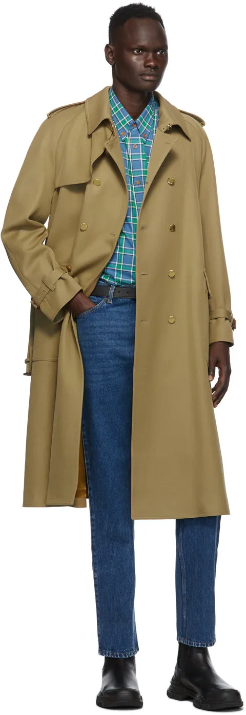Gucci Tan Wool Trench Coat