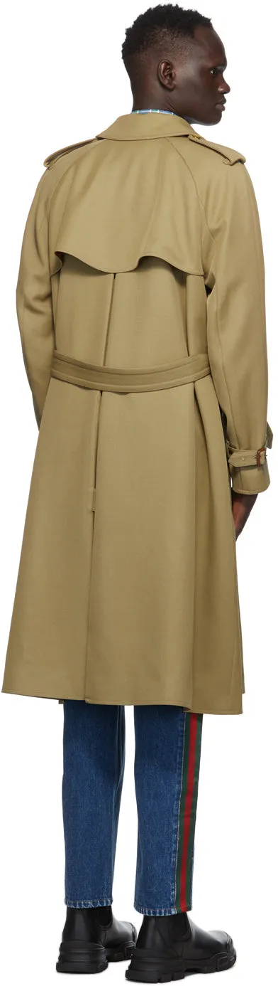 Gucci Tan Wool Trench Coat