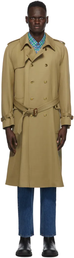 Gucci Tan Wool Trench Coat