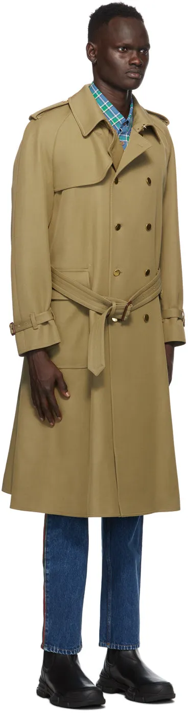 Gucci Tan Wool Trench Coat