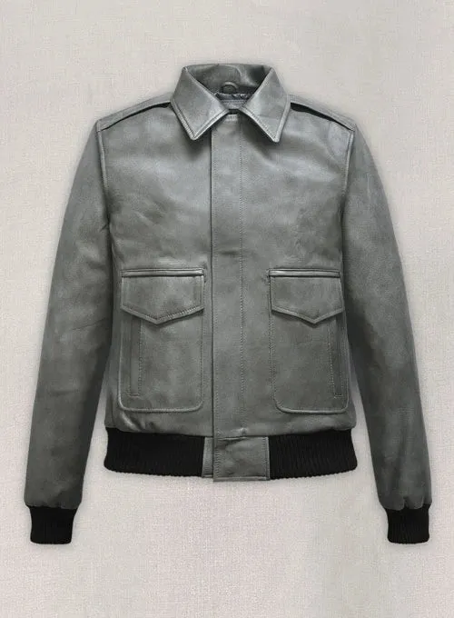 Harbor Gray Kendall Jenner Leather Jacket