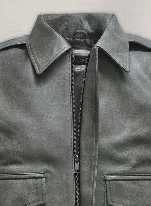 Harbor Gray Kendall Jenner Leather Jacket