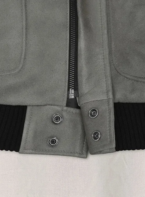 Harbor Gray Kendall Jenner Leather Jacket