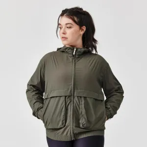 Kalenji Women's Running Jacket Wind Breath - Windproof - Khaki