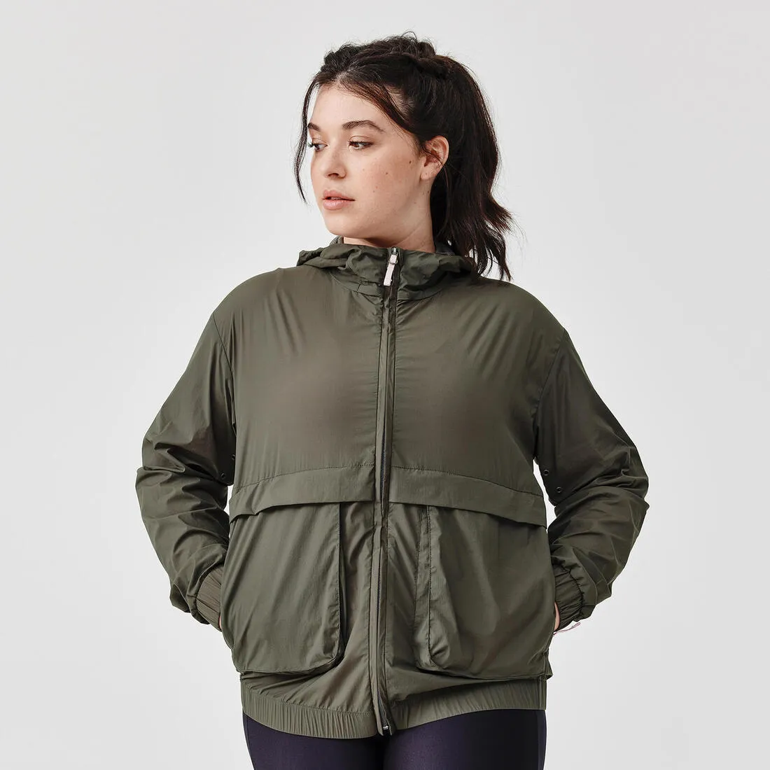 Kalenji Women's Running Jacket Wind Breath - Windproof - Khaki