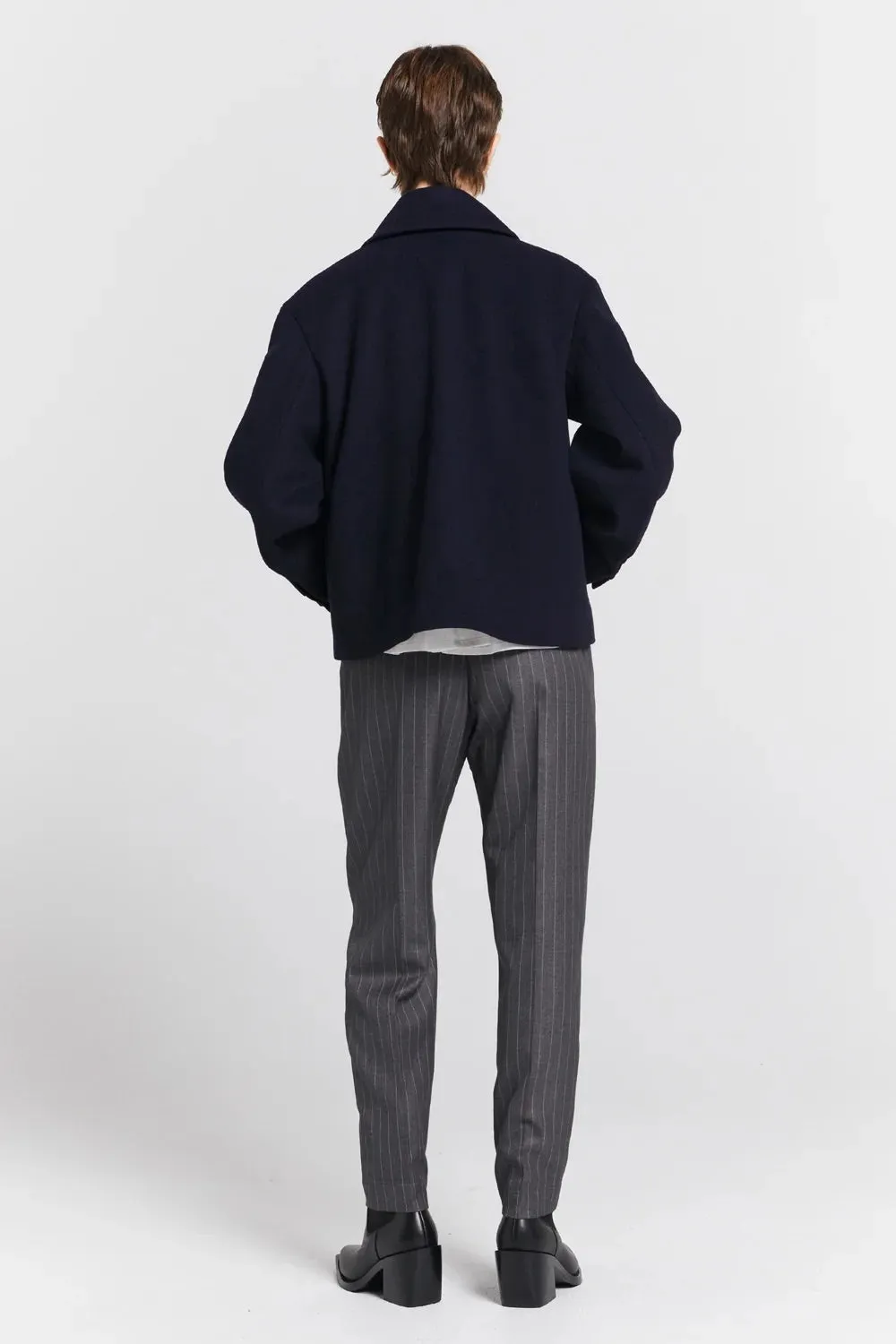 Karen Walker Cropped Peacoat // Navy