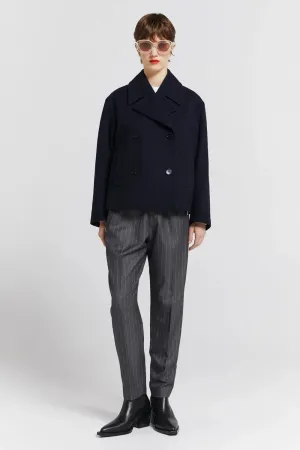 Karen Walker Cropped Peacoat // Navy