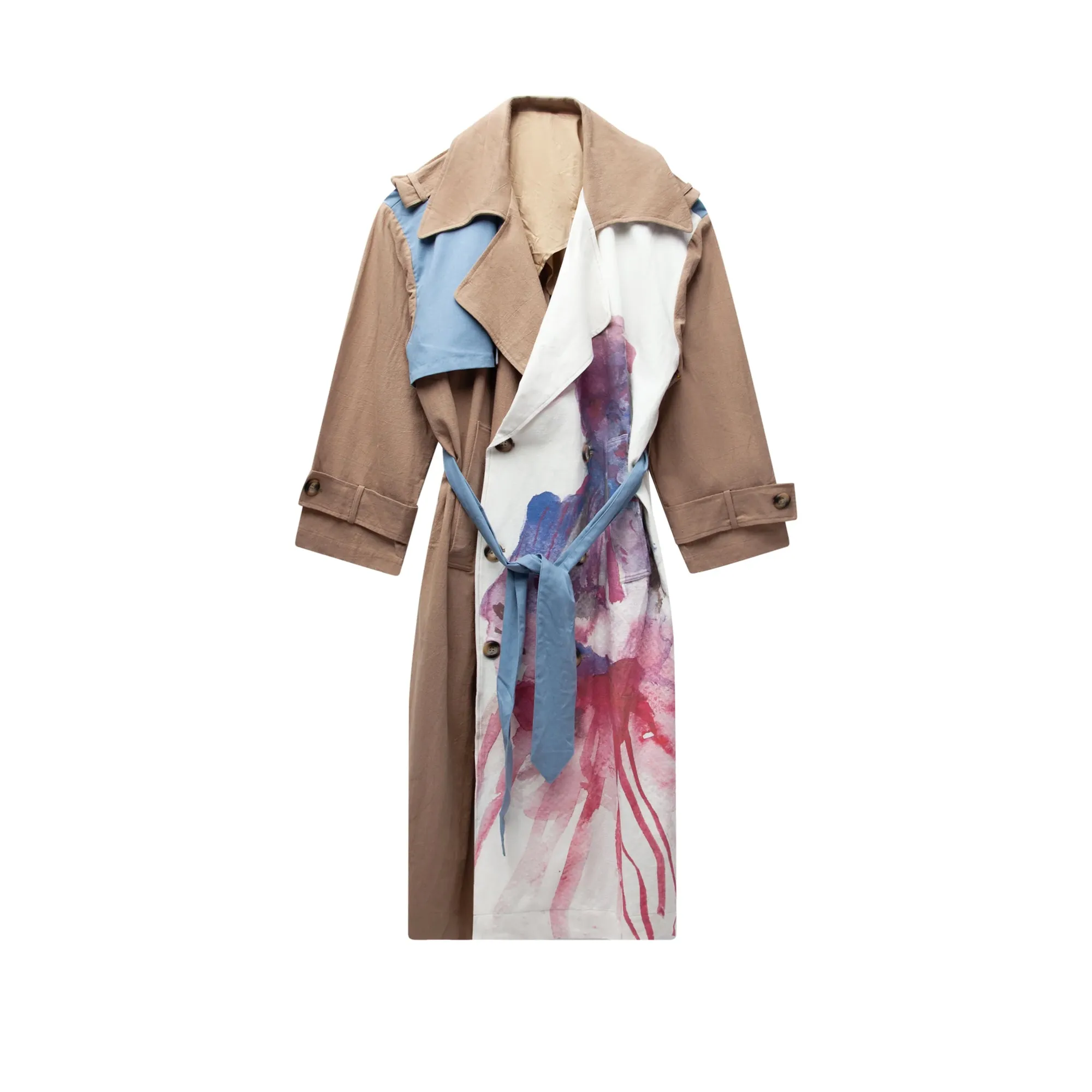 Kidsuper Mens Painted Girl Trench Coat