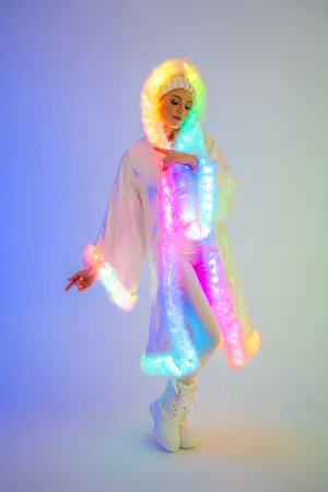 LED Sheer Magic Kimono in "Light Pink White " IN STOCK
