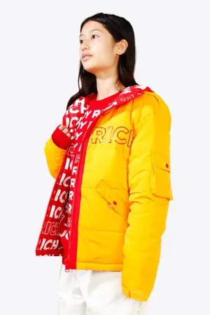 Logo Reversible Nylon Jacket /Yellow x Red
