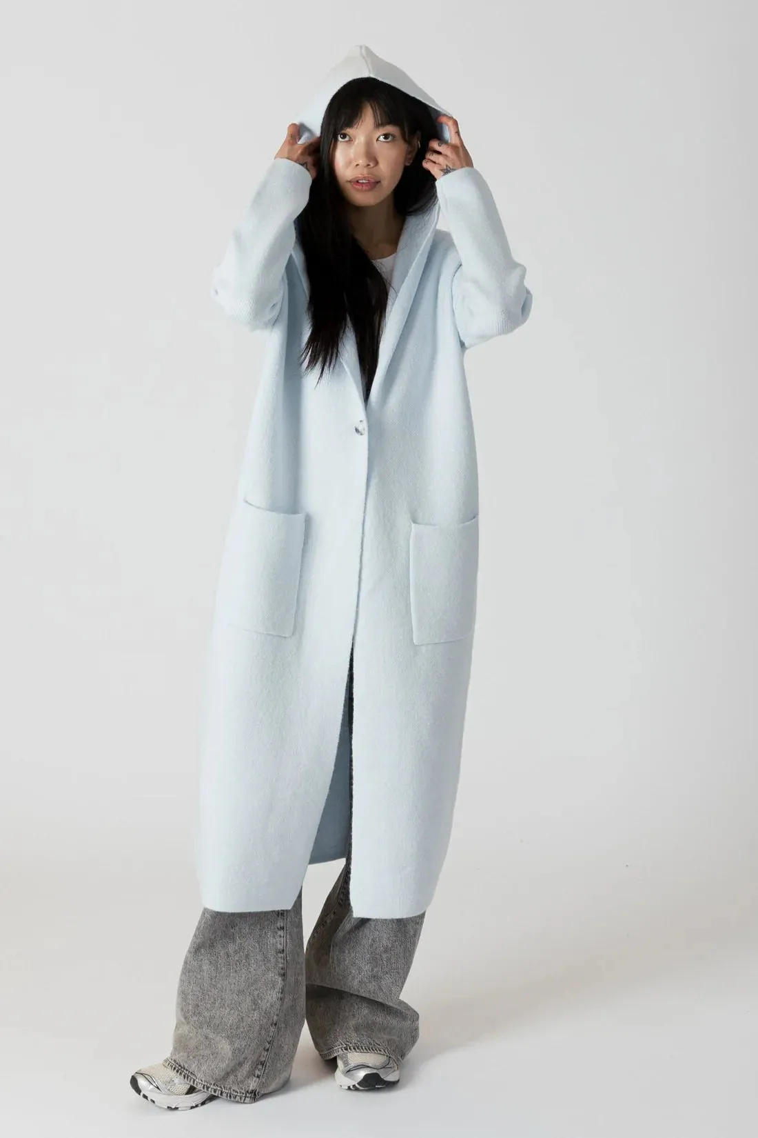 Lyla   Luxe Jiminy Long Hooded Coat Jacket