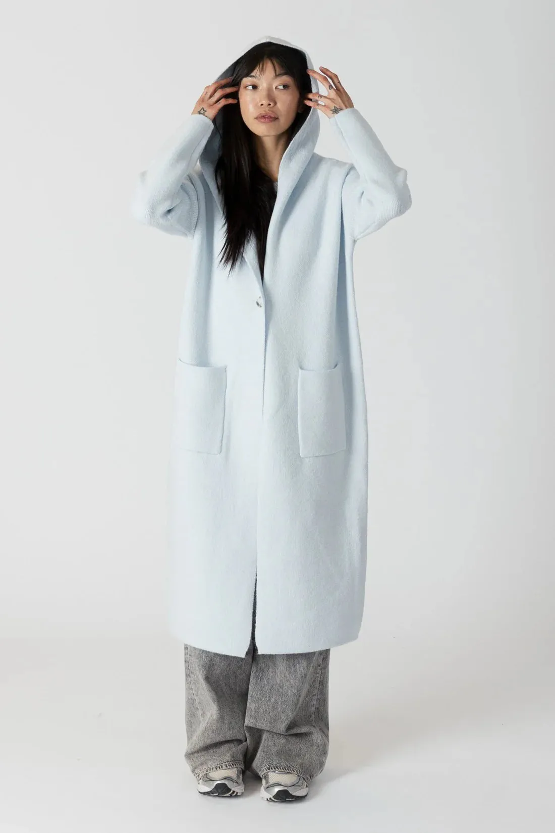 Lyla   Luxe Jiminy Long Hooded Coat Jacket