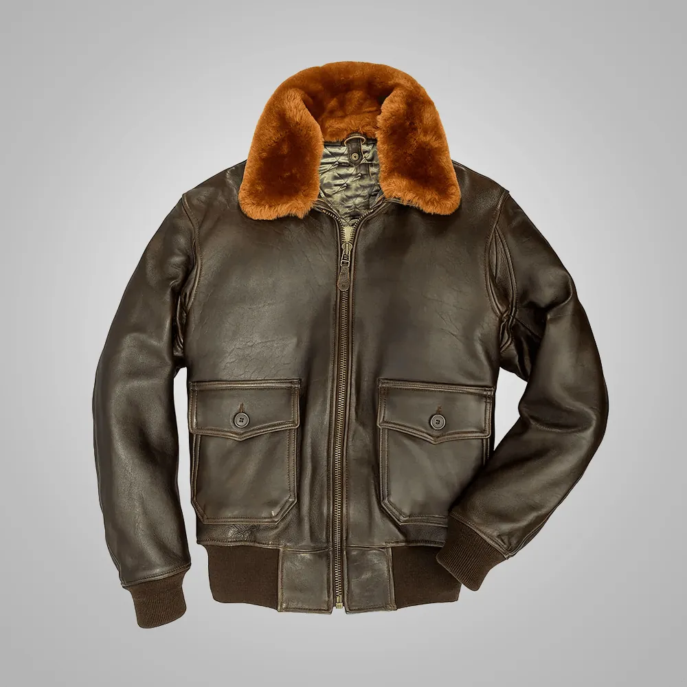 Men's Brown Lambskin G-1 Flight Jacket