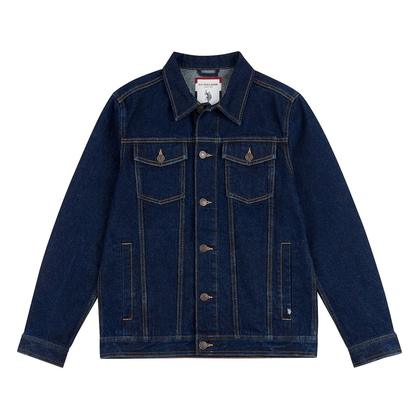 Mens Denim Jacket in Rinse Wash By TJS