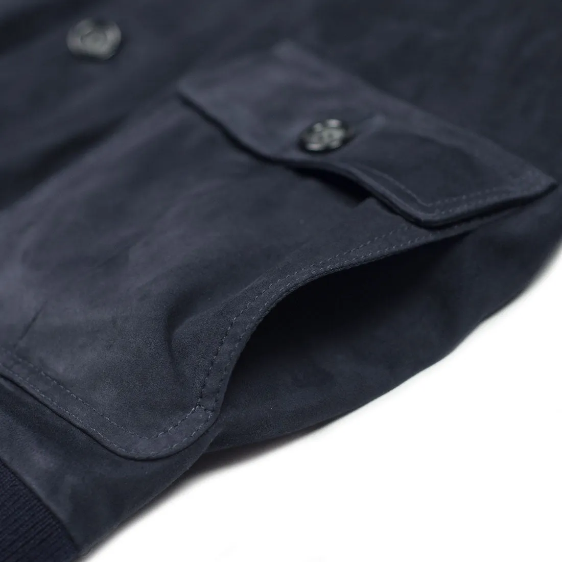 Navy suede Valstarino bomber jacket
