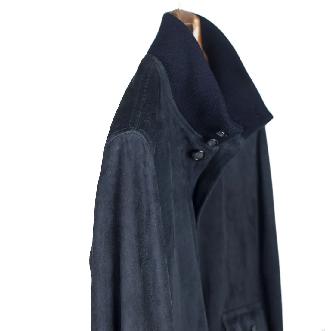 Navy suede Valstarino bomber jacket