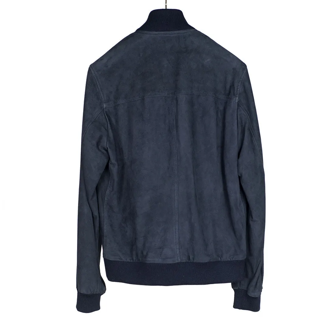 Navy suede Valstarino bomber jacket