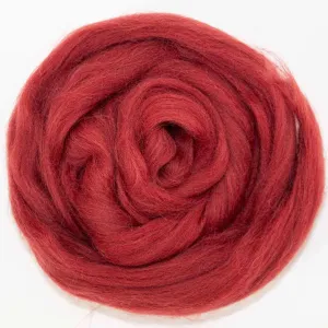 Ruby Red - Merino Wool Top Roving - 50 gram (1.75 oz) Ball - Color 709