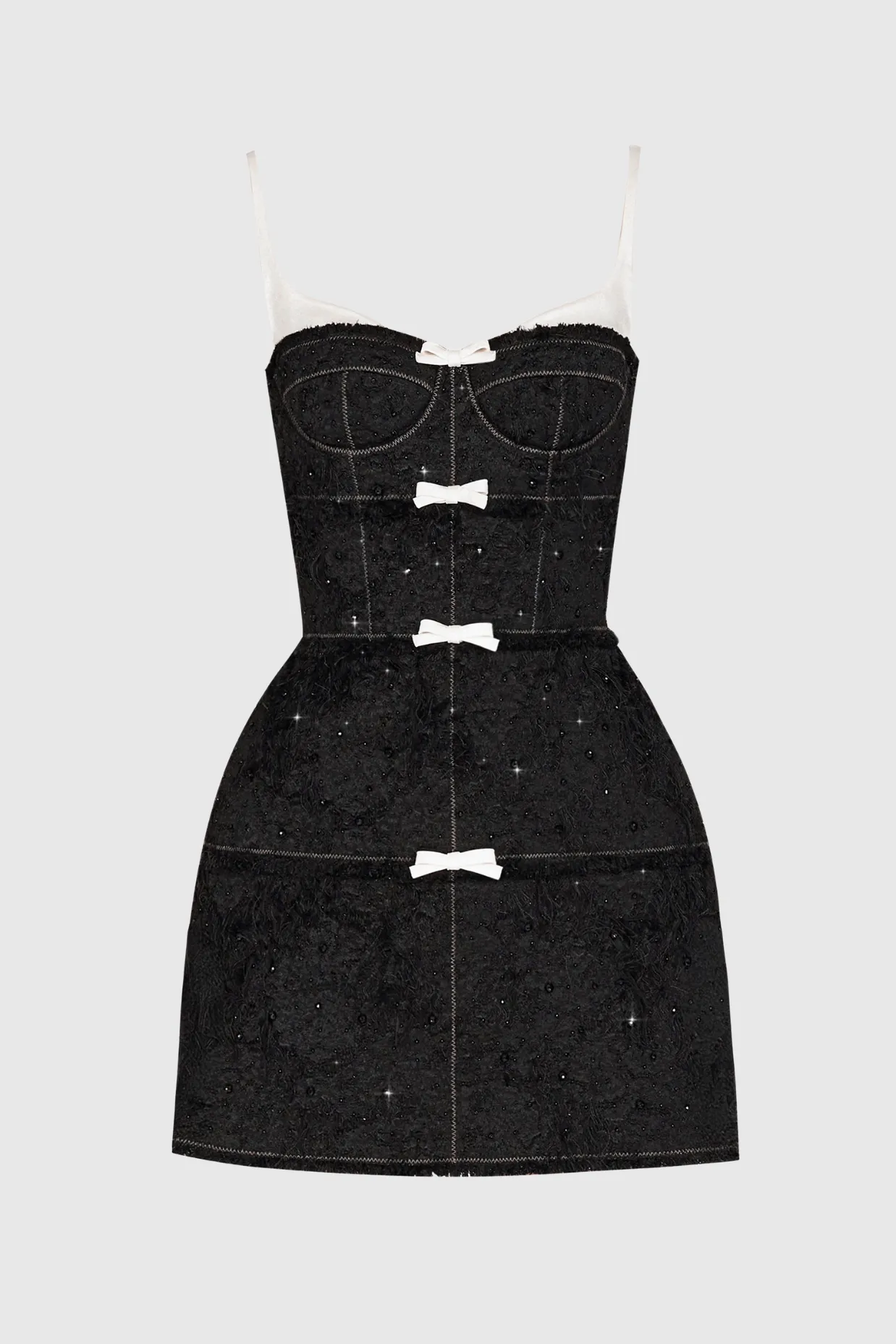 Santos Jacquard Beaded Cape - Black