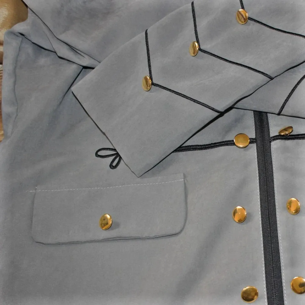 Steampunk Gothic Military Jacket – Men's Vintage Punk Frock Coat for Bold Style