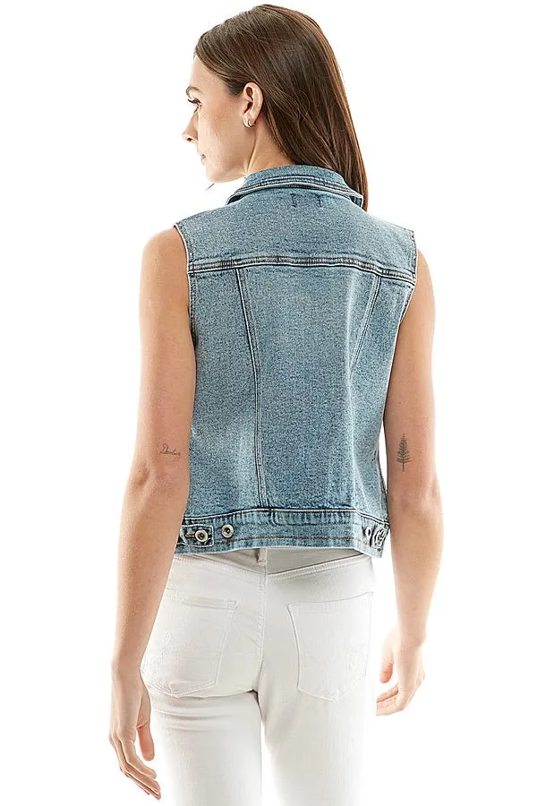 Stretch Classic Denim Vest