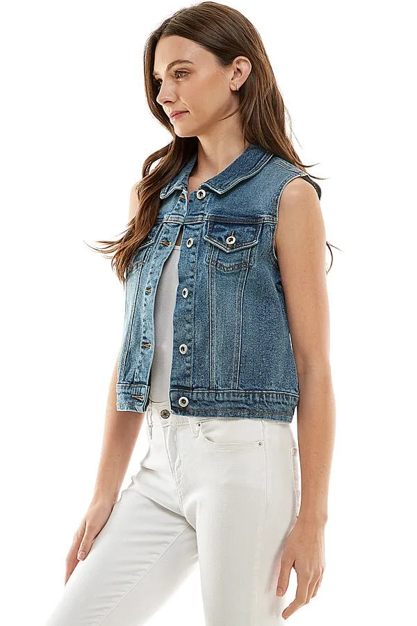 Stretch Classic Denim Vest